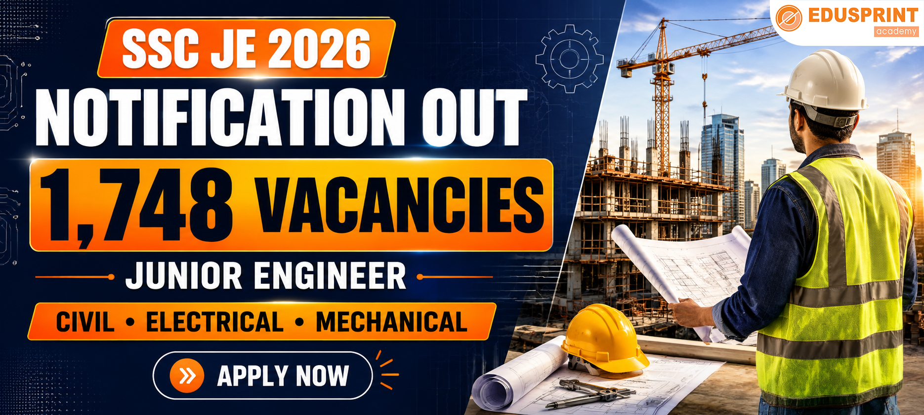 SSC JE Notification 2026 - 1748 Vacancies